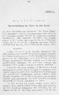 Vorschaubild von Anhang c. Verzeichtleistung der Court an den Senat.