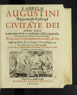 Vorschaubild von [S. Aurelii Augustini Hipponensis Episcopi De Civitate Dei Libri XXII.]