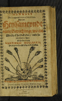 Vorschaubild von Manuale De Praeparatione ad mortem, Dat ys: Heylsame unde nütte Betrachtinge/ wo ein Minsche Christlick leben/ unde salich sterven schal