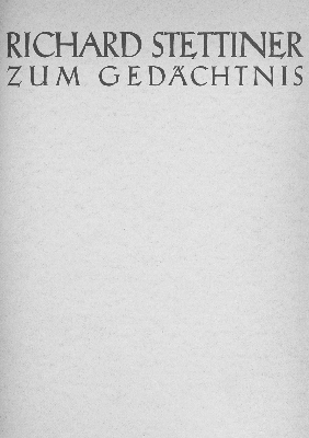 Vorschaubild von Trauerfeier für Richard Stettiner im Krematorium zu Ohlsdorf am 21. Dezember 1927