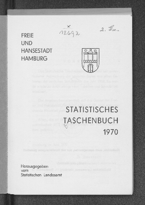 Vorschaubild von [Statistisches Taschenbuch // Freie und Hansestadt Hamburg]