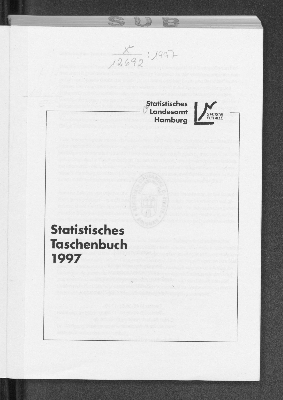 Vorschaubild von [Statistisches Taschenbuch // Statistisches Landesamt Hamburg]