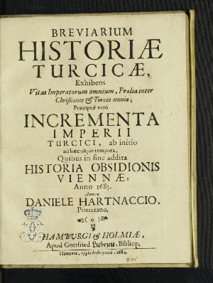 Vorschaubild von Breviarium Historiae Turcicae