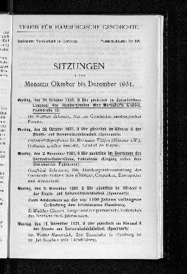 Vorschaubild von Sitzungen in den Monaten Oktober bis Dezember 1931.