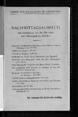 Vorschaubild von Nachmittagsausflug am Sonnabend, den 28. Mai 1932 zum Hünengrab bei Klecken