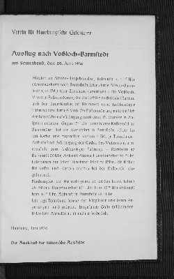 Vorschaubild von Ausflug nach Voßloch=Barmstedt am Sonnabend, den 20. Juni 1936