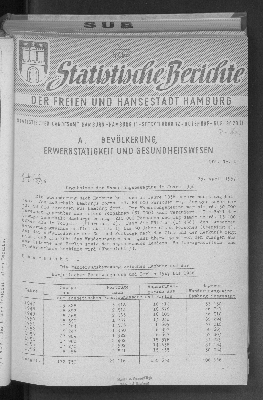 Vorschaubild von [Statistische Berichte der Freien und Hansestadt Hamburg / A]