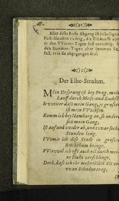 Vorschaubild von Der Elbe- Strohm. [Gedicht, unvollständig]