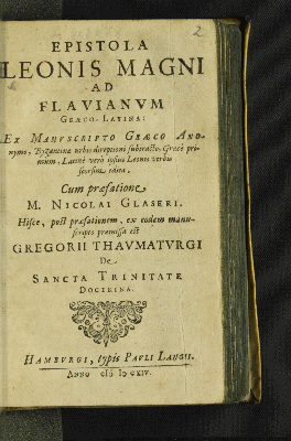 Vorschaubild von Epistola Leonis Magni Ad Flavianum Graeco-Latina