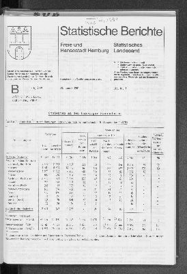 Vorschaubild von [Statistische Berichte der Freien und Hansestadt Hamburg / B]