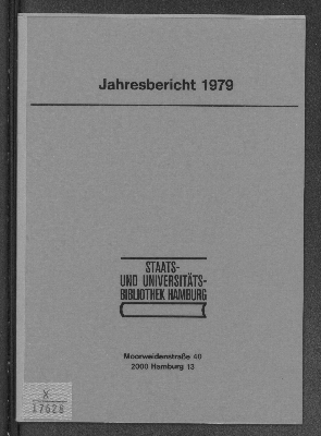 Vorschaubild von [Jahresbericht // Staats- und Universitätsbibliothek Hamburg]