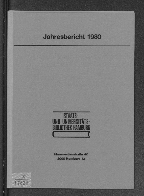 Vorschaubild von [Jahresbericht // Staats- und Universitätsbibliothek Hamburg]