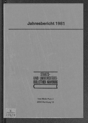 Vorschaubild von [Jahresbericht // Staats- und Universitätsbibliothek Hamburg]