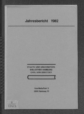 Vorschaubild von [Jahresbericht // Staats- u. Universitätsbibliothek Hamburg Carl von Ossietzky]