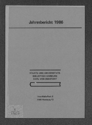 Vorschaubild von [Jahresbericht // Staats- u. Universitätsbibliothek Hamburg Carl von Ossietzky]