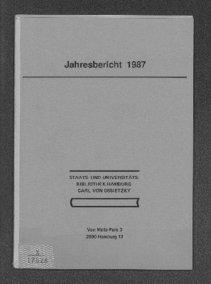 Vorschaubild von [Jahresbericht // Staats- u. Universitätsbibliothek Hamburg Carl von Ossietzky]