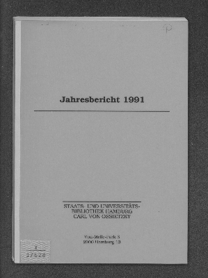 Vorschaubild von [Jahresbericht // Staats- u. Universitätsbibliothek Hamburg Carl von Ossietzky]