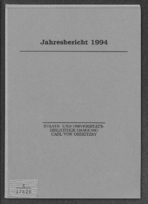 Vorschaubild von [Jahresbericht // Staats- u. Universitätsbibliothek Hamburg Carl von Ossietzky]