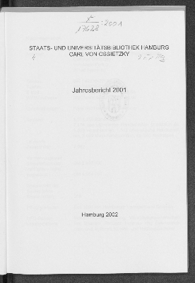 Vorschaubild von [Jahresbericht // Staats- u. Universitätsbibliothek Hamburg Carl von Ossietzky]