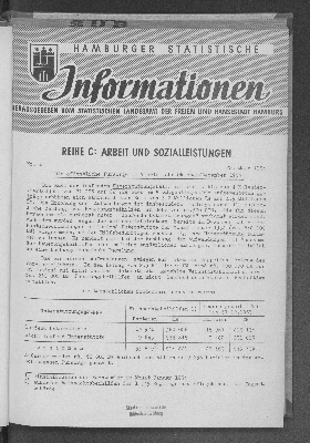 Vorschaubild von Die öffentliche Fürsorge im Vierteljahr Oktober/Dezember 1953