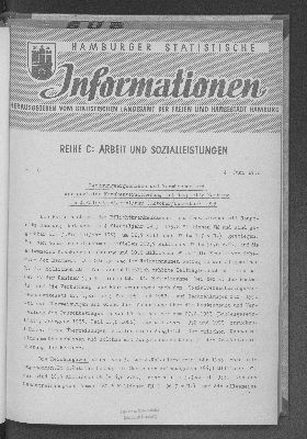 Vorschaubild von Rechnungsergebnisse und Vermögensstand der sozialen Krankenversicherung mit Hauptsitz Hamburg im 4. Kalendervierteljahr (Oktober/Dezember) 1953