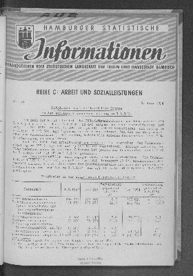 Vorschaubild von Mitglieder und arbeitsunfähige Kranke in der sozialen Krankenversicherung am 1.6.1954