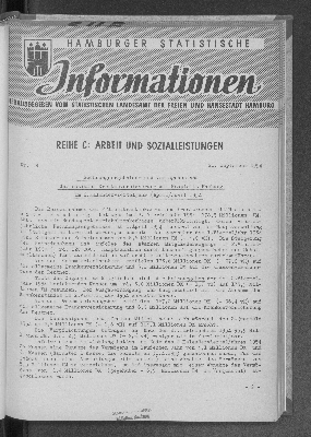 Vorschaubild von Rechnungsergebnisse und Vermögensstand der sozialen Krankenversicherung mit Hauptsitz Hamburg im 2. Kalendervierteljahr (April/Juni) 1954