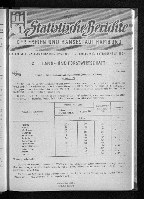 Vorschaubild von [Statistische Berichte der Freien und Hansestadt Hamburg / C]