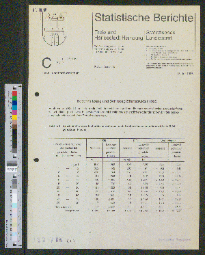 Vorschaubild von [Statistische Berichte der Freien und Hansestadt Hamburg / C]