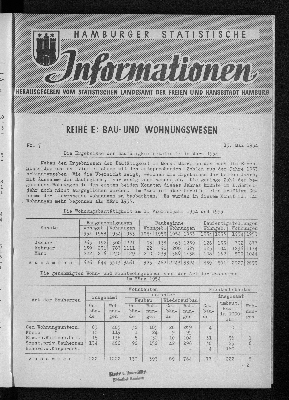 Vorschaubild von Die Ergebnisse der Bautätigkeitsstatistik im März 1954