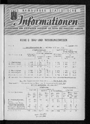 Vorschaubild von 1. Der Wohnungsbau im I. Halbjahr 1953 und 1954