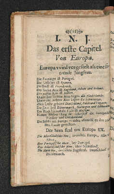 Vorschaubild von Das erste Capitel. Von Europa. [u. a.]