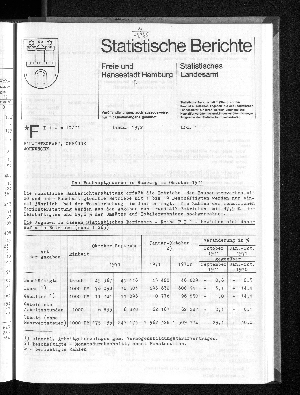 Vorschaubild von [Statistische Berichte der Freien und Hansestadt Hamburg / F]