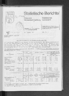 Vorschaubild von [Statistische Berichte der Freien und Hansestadt Hamburg / F]