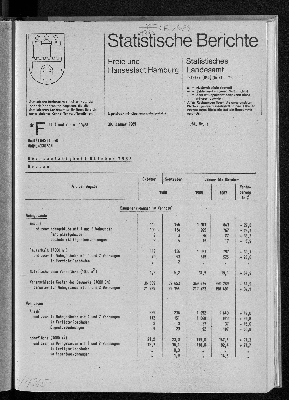 Vorschaubild von [Statistische Berichte der Freien und Hansestadt Hamburg / F]