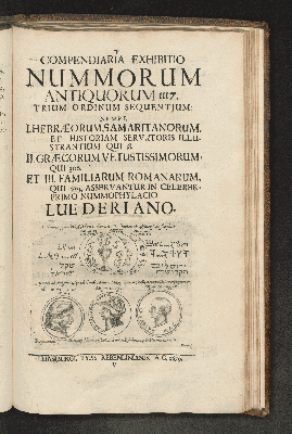 Vorschaubild von Compendiaria Exhibitio Nummorum Antiquorum 1117