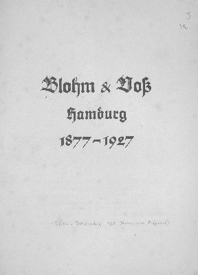 Vorschaubild von Blohm & Voß Hamburg, 1877 - 1927