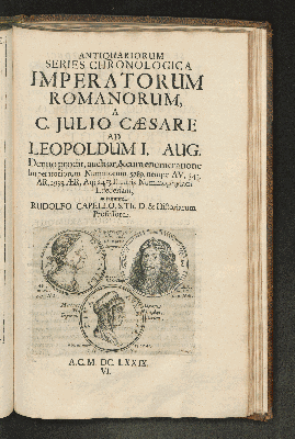 Vorschaubild von Antiquariorum Series Chronologica Imperatorum Romanorum
