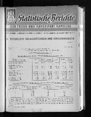 Vorschaubild von 1. Kriegsopferversorgung im 2. Halbjahr 1957
2. Angestellten- und Invalidenversicherung im 2. Halbjahr 1957