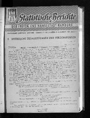 Vorschaubild von Der Lastenausgleich in Hamburg im Rechnungsjahr 1957/58