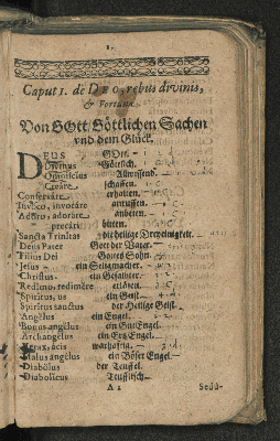 Vorschaubild von Caput I. de Deo, rebus divinis, § Fortuna. [Caput 1-15]