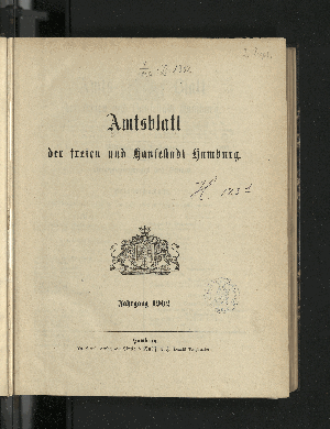Vorschaubild von [Amtsblatt der Freien und Hansestadt Hamburg]