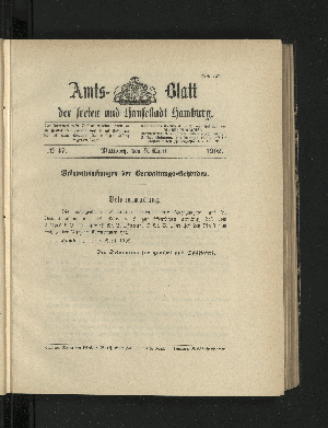 Vorschaubild von [[Amtsblatt der Freien und Hansestadt Hamburg]]