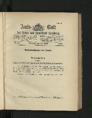 Vorschaubild von [[Amtsblatt der Freien und Hansestadt Hamburg]]