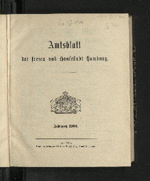 Vorschaubild von [Amtsblatt der Freien und Hansestadt Hamburg]