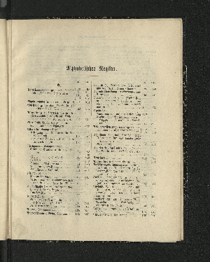 Vorschaubild von Alphabetisches Register.