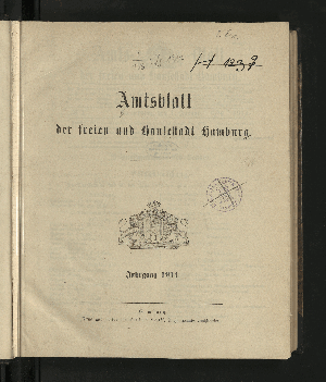 Vorschaubild von [Amtsblatt der Freien und Hansestadt Hamburg]