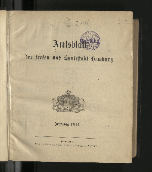 Vorschaubild von [Amtsblatt der Freien und Hansestadt Hamburg]