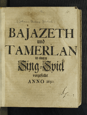 Vorschaubild von Bajazeth und Tamerlan