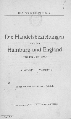 Vorschaubild von [Bericht // Realschule in Hamm zu Hamburg : über das ... Schuljahr]